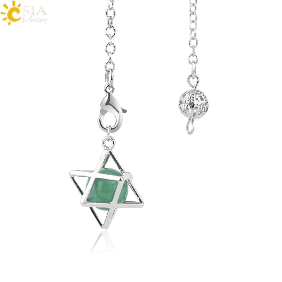 Pêndulo Merkabah com Cristal Quartzo - Imagem 6