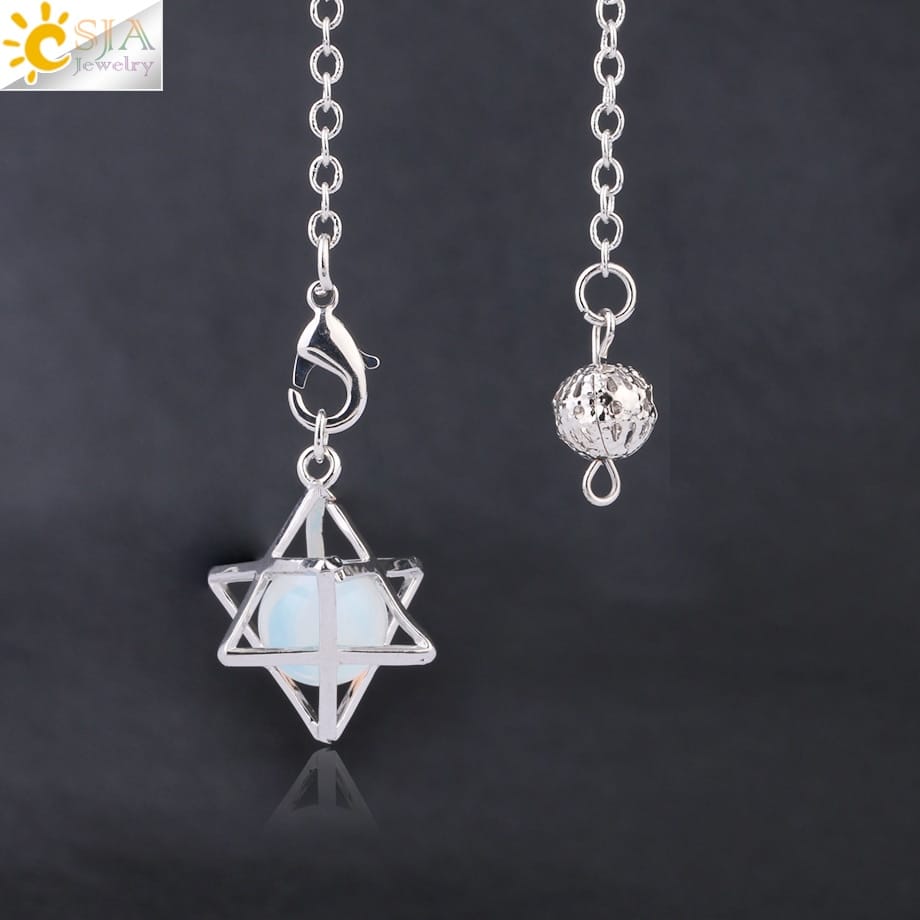 Pêndulo Merkabah com Cristal Quartzo - Imagem 24