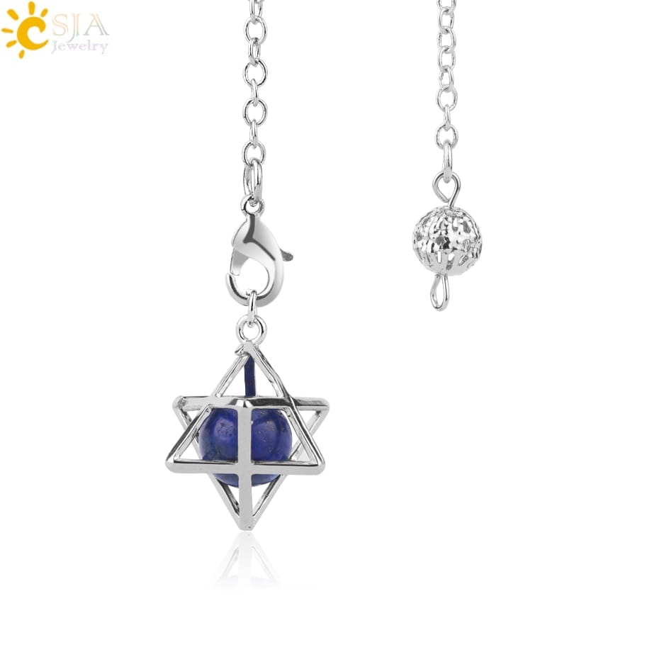 Pêndulo Merkabah com Cristal Quartzo - Imagem 7