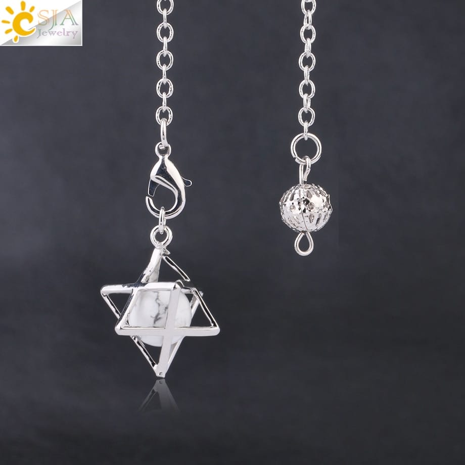 Pêndulo Merkabah com Cristal Quartzo - Imagem 18