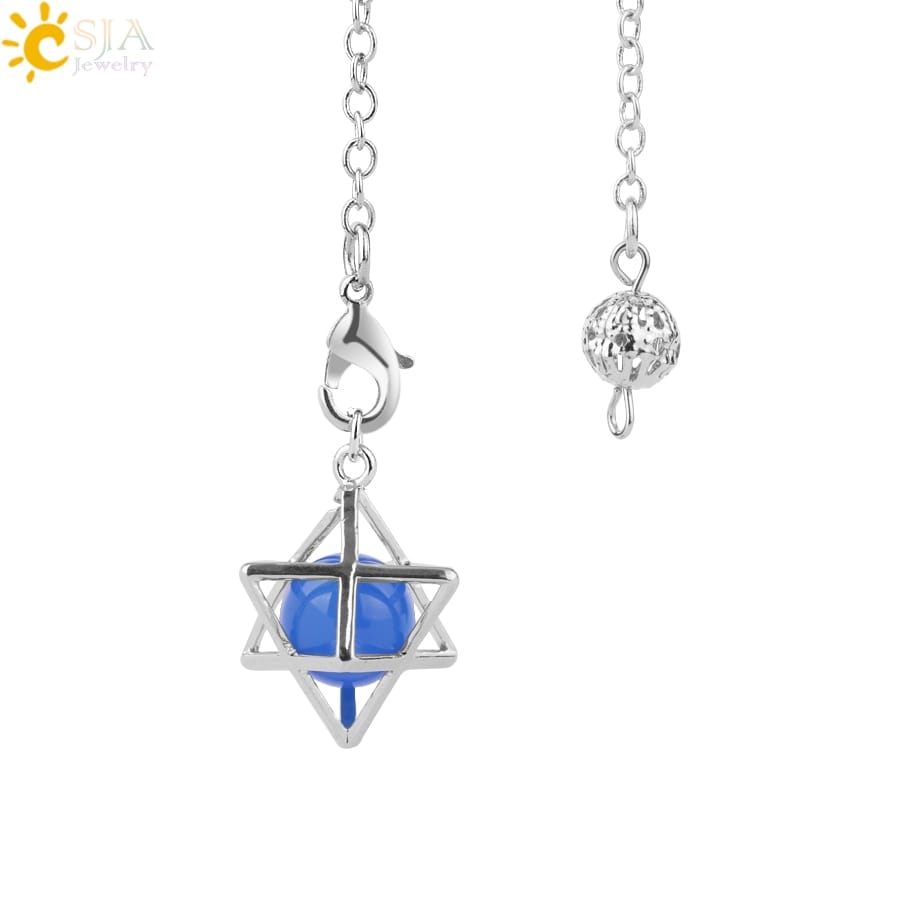 Pêndulo Merkabah com Cristal Quartzo - Imagem 3