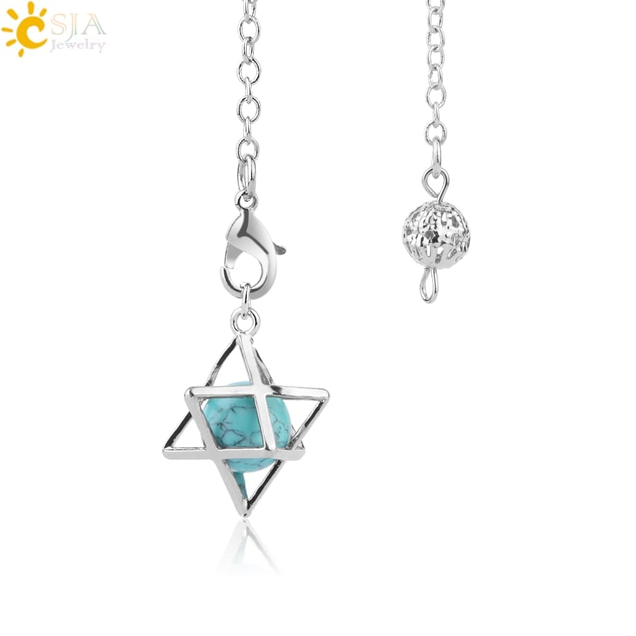 Pêndulo Merkabah com Cristal Quartzo - Imagem 15