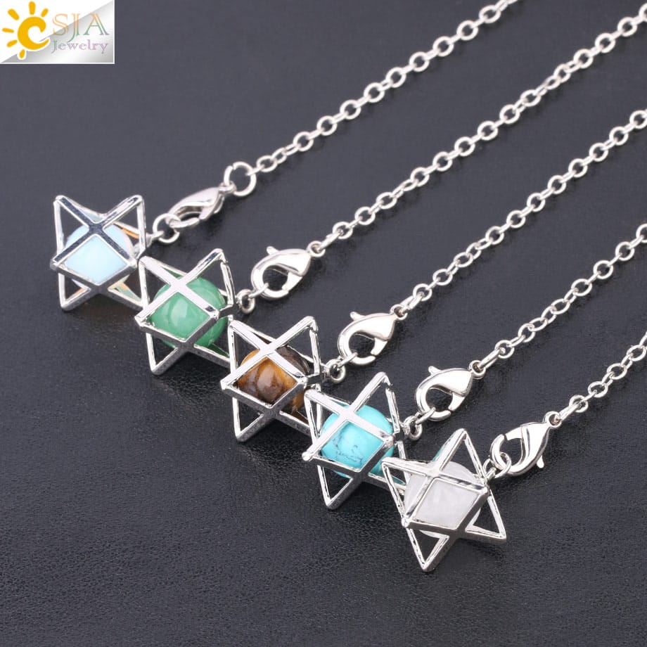 Pêndulo Merkabah com Cristal Quartzo - Imagem 20