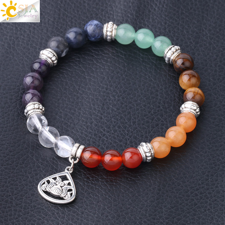 Pulseira 7 Chakras Pedra Natural - Imagem 4
