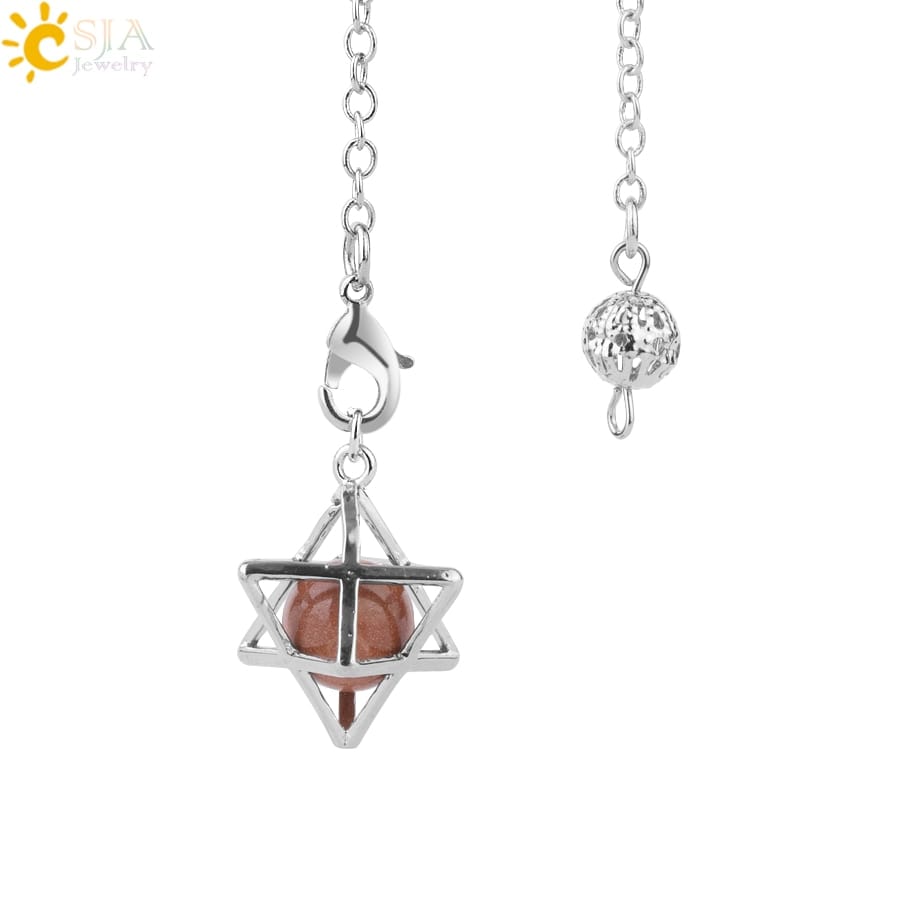 Pêndulo Merkabah com Cristal Quartzo - Imagem 14