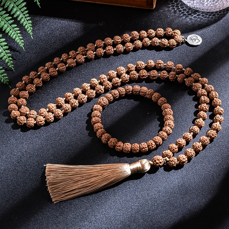 Japamala Rudraksha 108 Contas - 7-8mm - Imagem 4