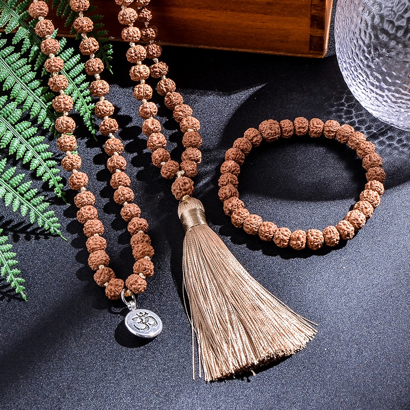 Japamala Rudraksha 108 Contas - 7-8mm - Imagem 5