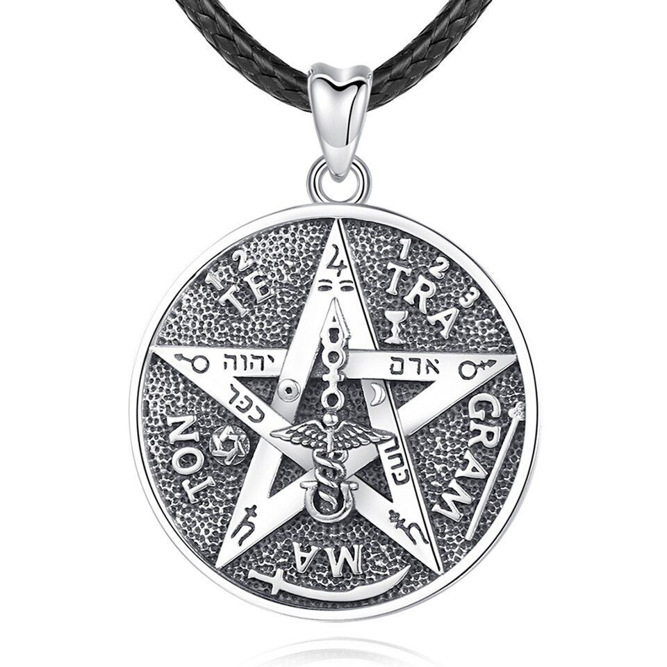 Pingente Pentagrama Tetragrammaton PRATA ESTERLINA 925 - Imagem 9