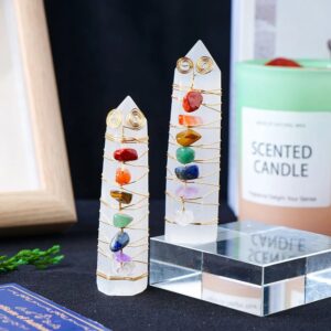 Varinha de Selenita Chakras
