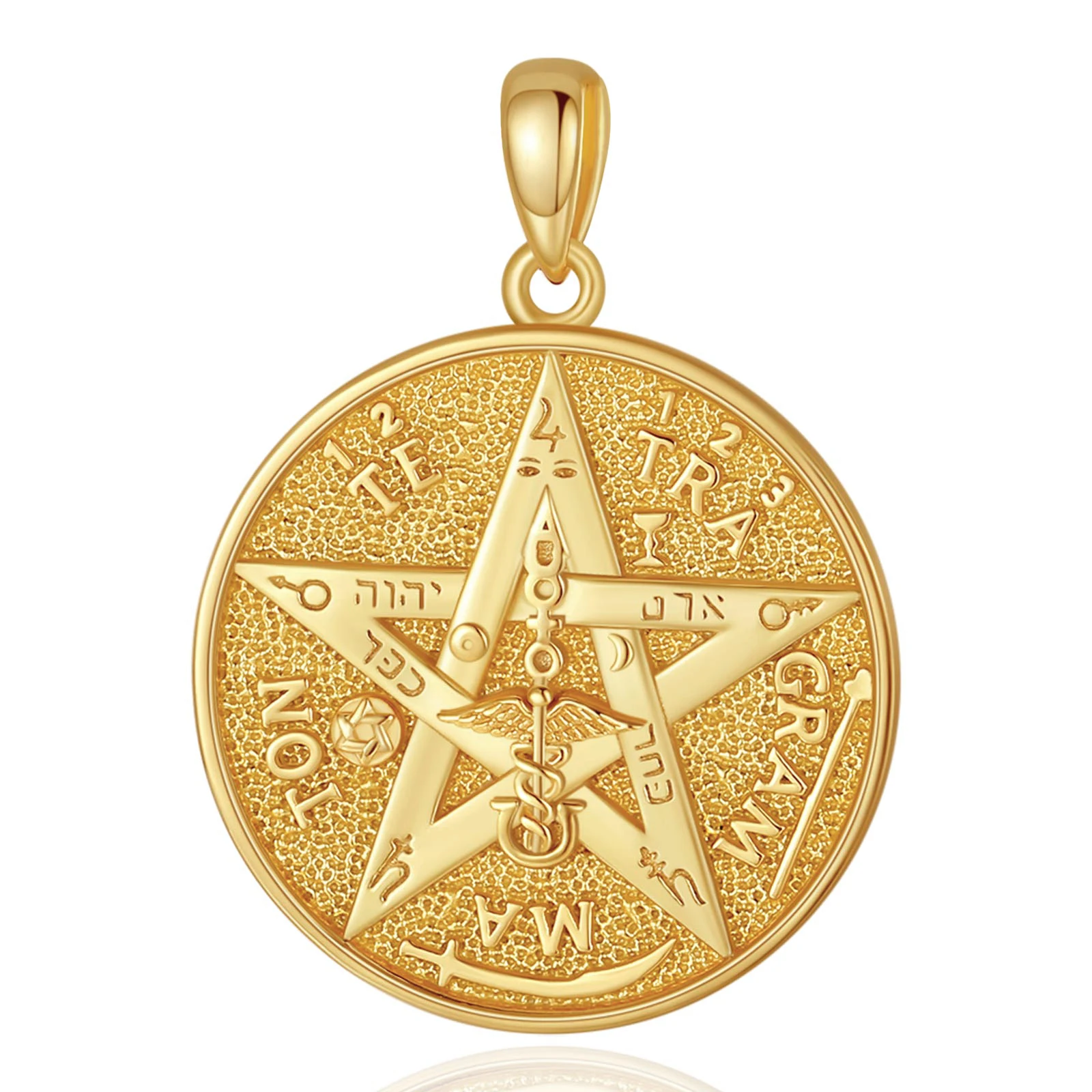 Pingente Tetragrammaton Prata Esterlina 925 e Ouro 18k - Imagem 9