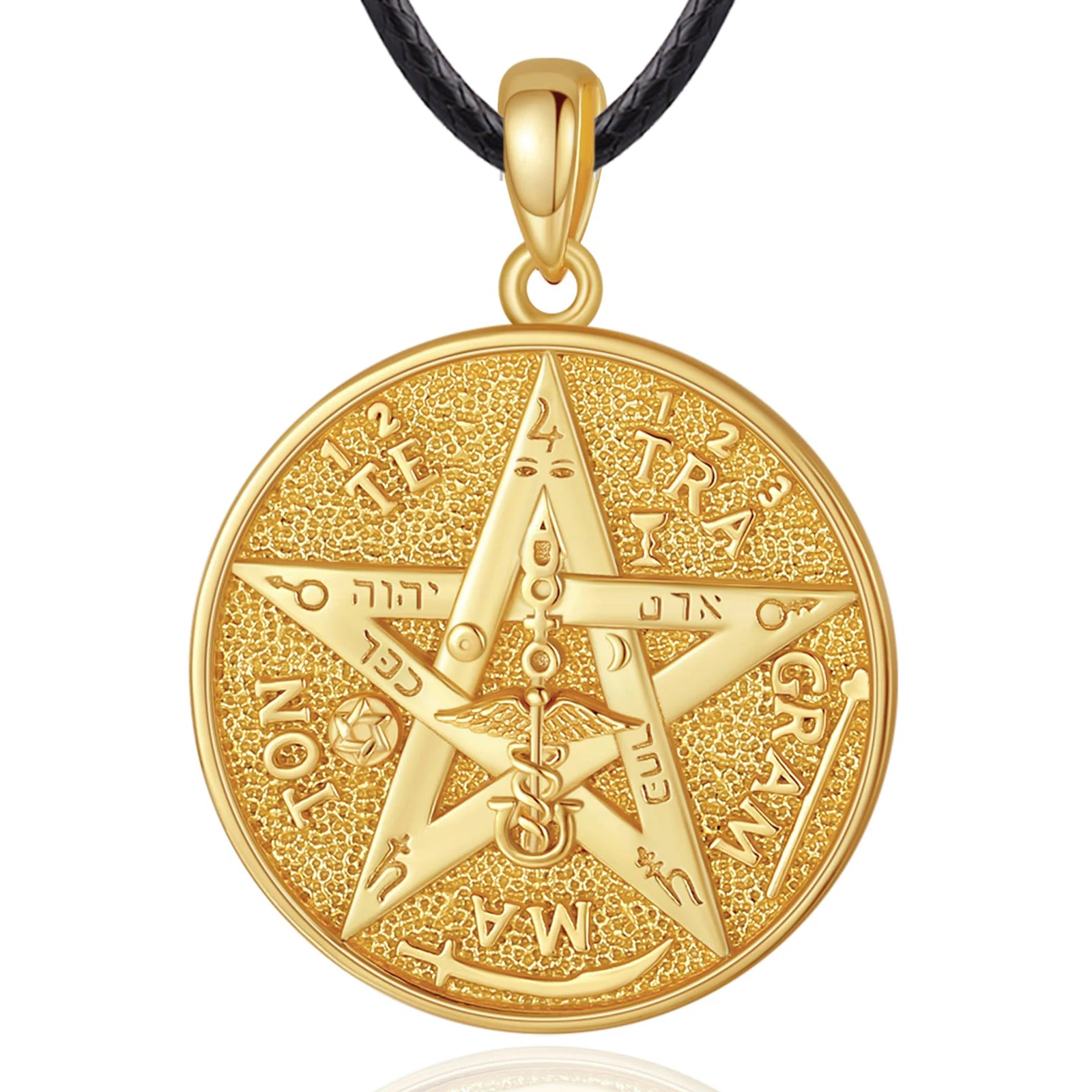 Pingente Tetragrammaton Prata Esterlina 925 e Ouro 18k - Imagem 7