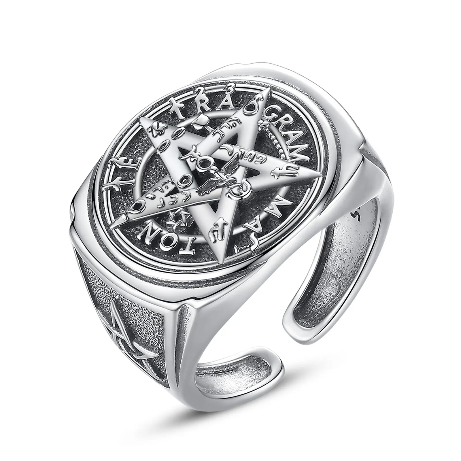 Anel Tetragrammaton Prata 925