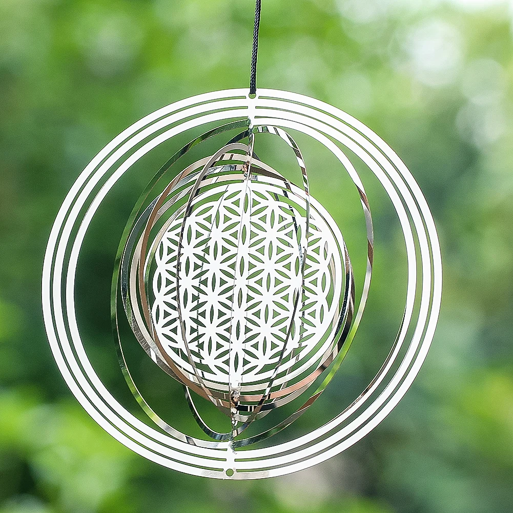 Mandala Flor da Vida Giratória - 10cm - Imagem 2