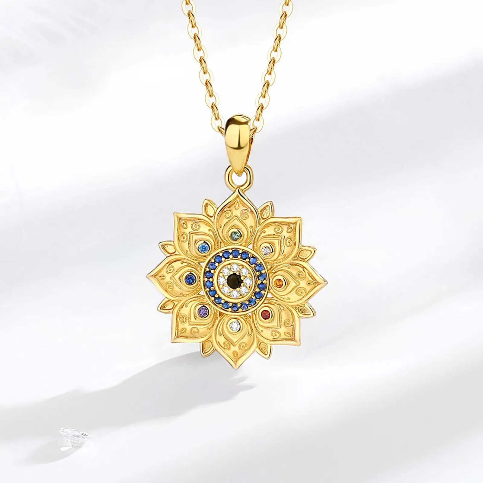 Pingente Flor de Lótus em Ouro 18k - Imagem 4