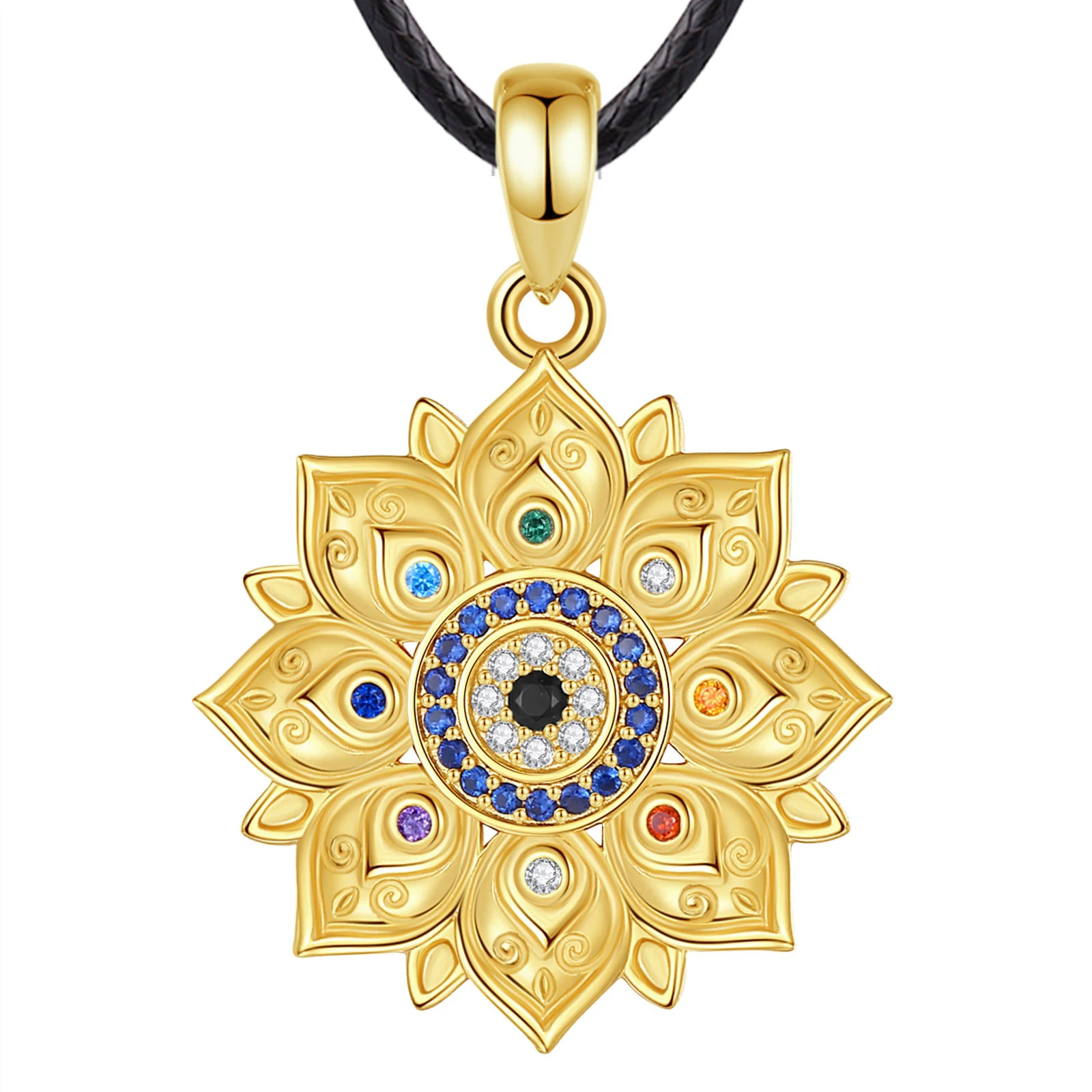 Pingente Flor de Lótus em Ouro 18k - Imagem 7
