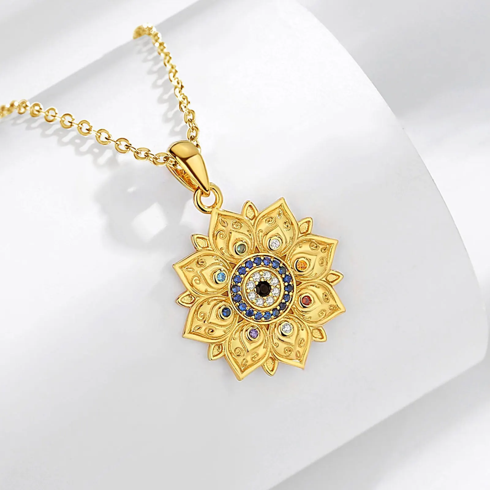Pingente Flor de Lótus em Ouro 18k - Imagem 3
