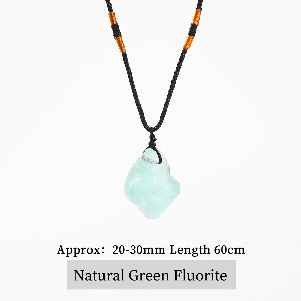 Colar Natural Pedra Bruta de Cura e Sorte - Cordão Ajustável Unissex - Imagem 8