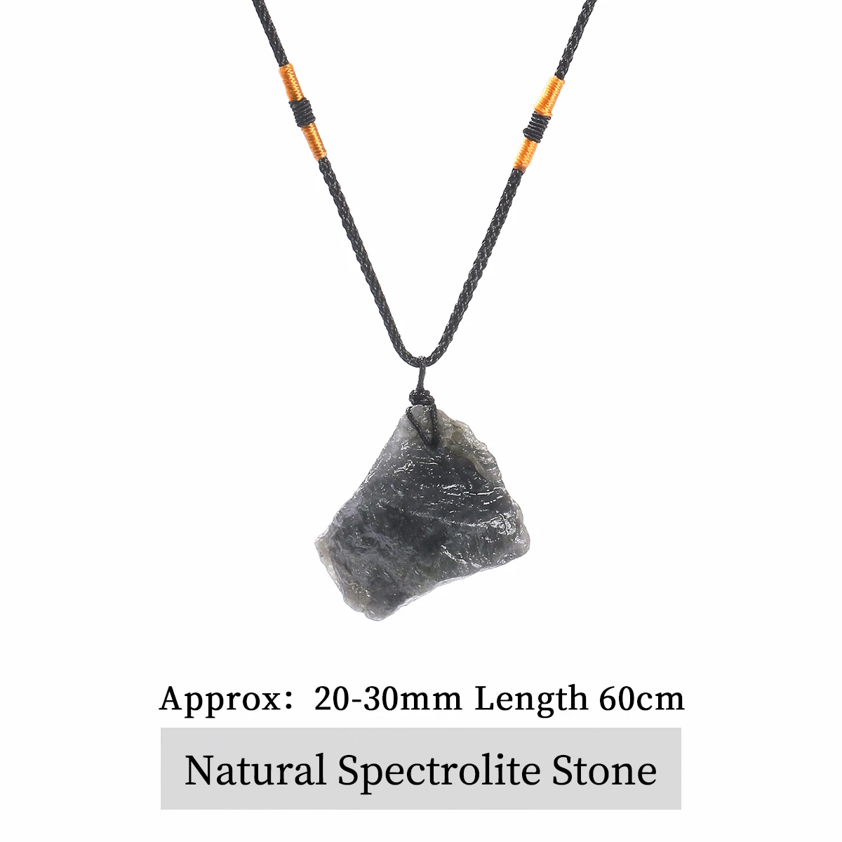 Colar Natural Pedra Bruta de Cura e Sorte - Cordão Ajustável Unissex - Imagem 6