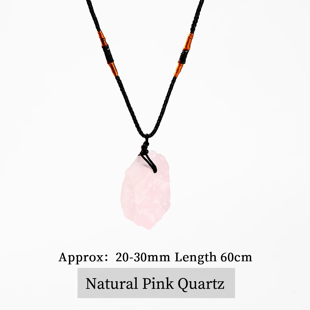 Colar Natural Pedra Bruta de Cura e Sorte - Cordão Ajustável Unissex - Imagem 10